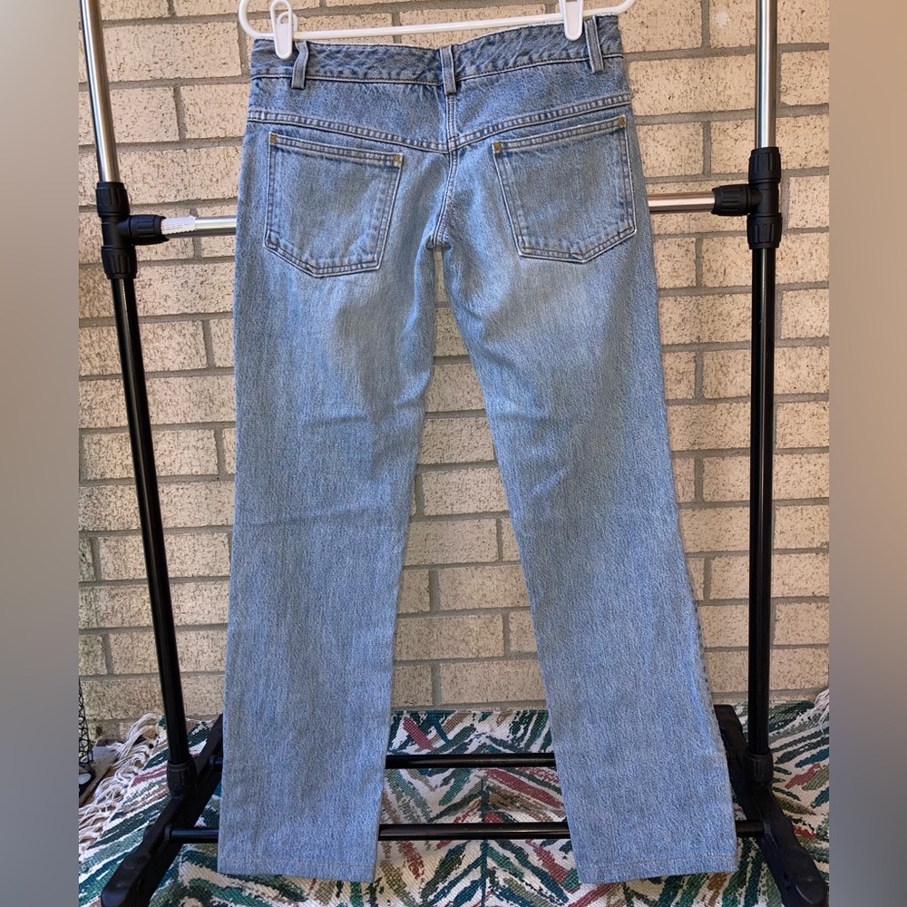 Vintage Dolce & Gabbana Light Wash Low Rise Jeans Button Hem Jeans Button Fly - Picture 6 of 17